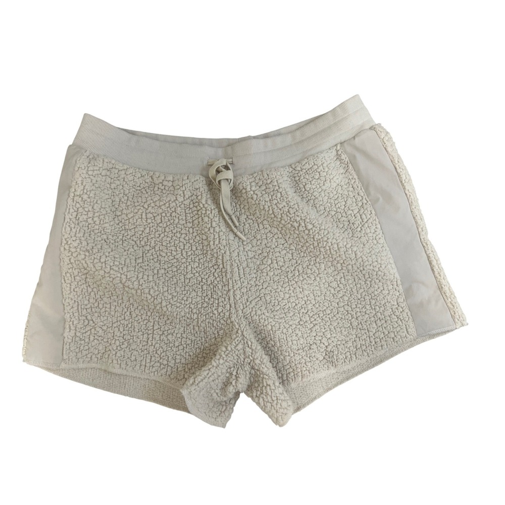P.J. Salvage Shorts Womens XL Sherpa Fleece Lounge Cream Drawstring Sz XL Cozy